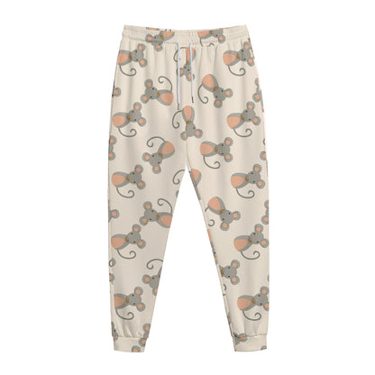 Little Rat Pattern Print Jogger Pants