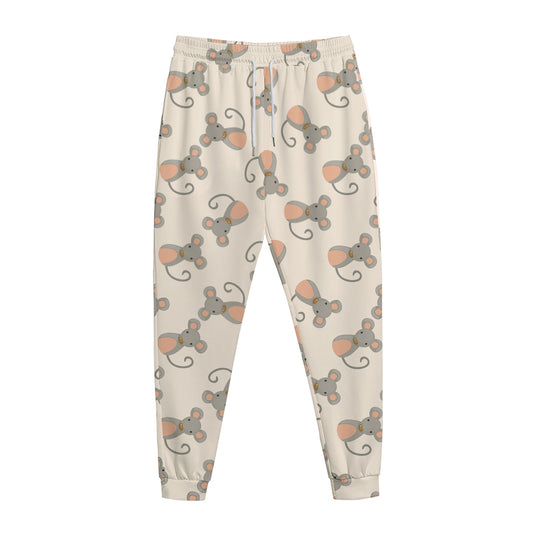 Little Rat Pattern Print Jogger Pants