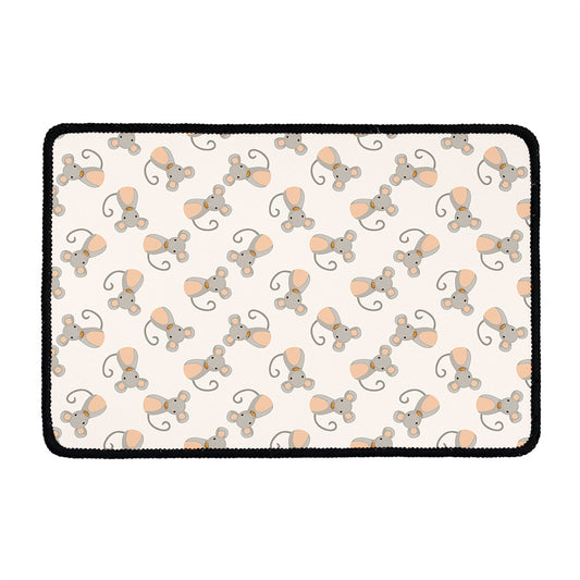 Little Rat Pattern Print Kitchen Mat
