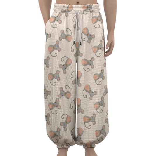 Little Rat Pattern Print Lantern Pants