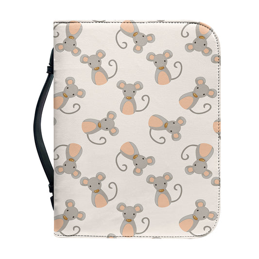 Little Rat Pattern Print Leather Bible Cover