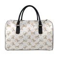 Little Rat Pattern Print Leather Duffel Bag