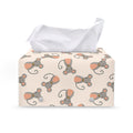 Little Rat Pattern Print Leather Tissue Box Cover