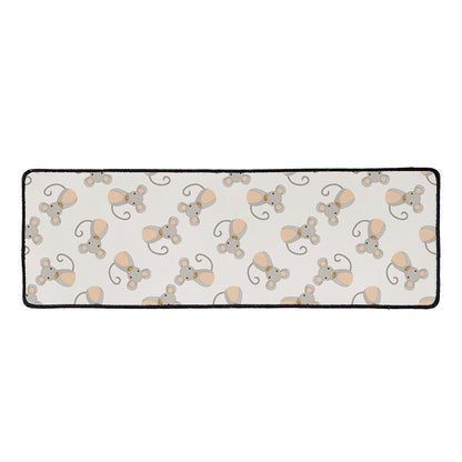 Little Rat Pattern Print Long Kitchen Mat