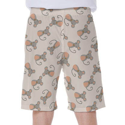 Little Rat Pattern Print Men's Beach Shorts