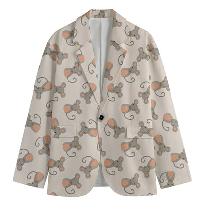 Little Rat Pattern Print Men's Blazer