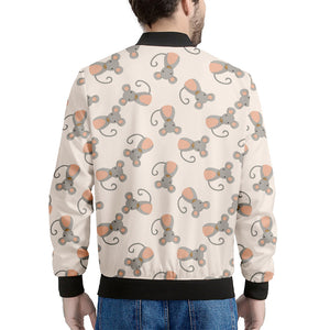 Little Rat Pattern Print Men's Bomber Jacket