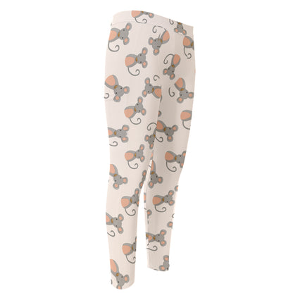 Little Rat Pattern Print Men's Compression Pants