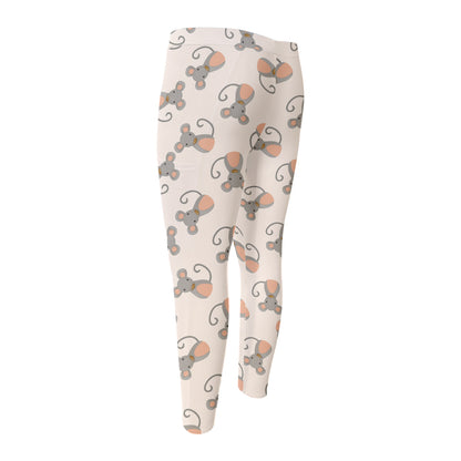 Little Rat Pattern Print Men's Compression Pants