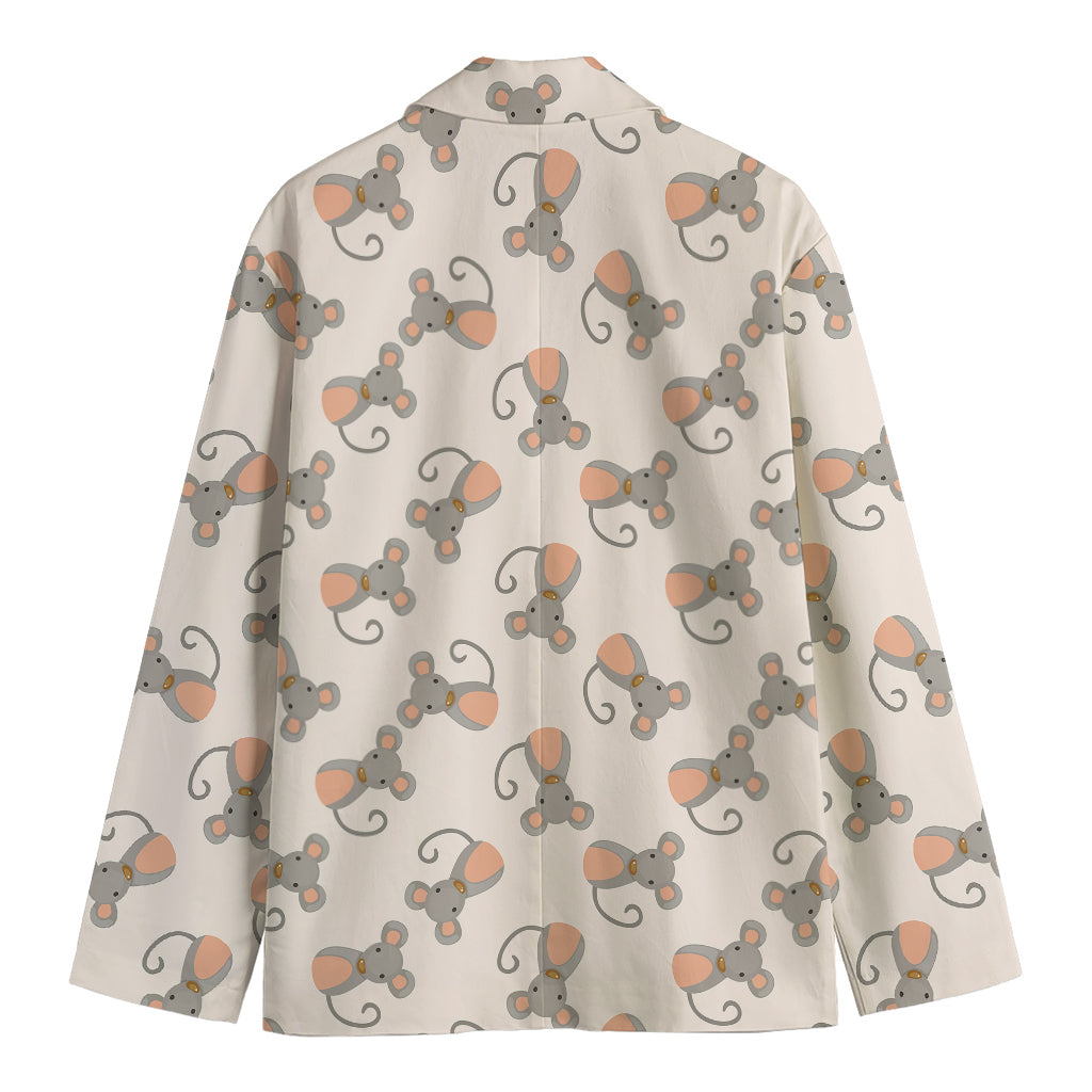Little Rat Pattern Print Men's Cotton Blazer