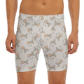 Little Rat Pattern Print Men's Long Boxer Briefs