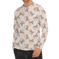 Little Rat Pattern Print Men's Long Sleeve Rash Guard