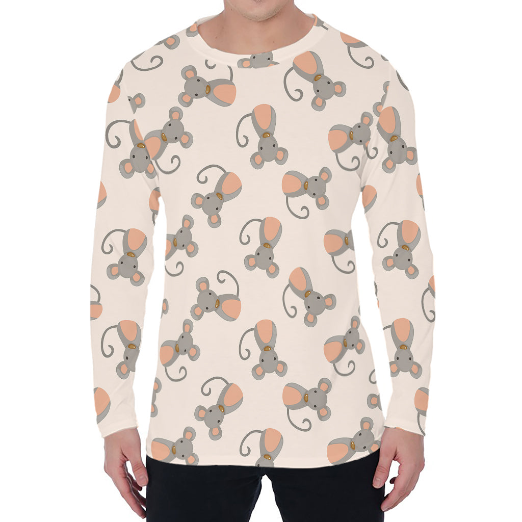 Little Rat Pattern Print Men's Long Sleeve T-Shirt
