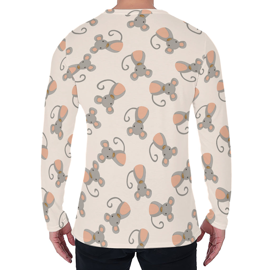 Little Rat Pattern Print Men's Long Sleeve T-Shirt