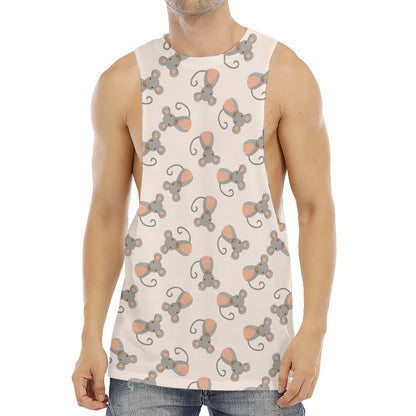Little Rat Pattern Print Men's Muscle Tank Top