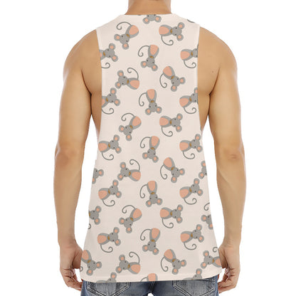 Little Rat Pattern Print Men's Muscle Tank Top
