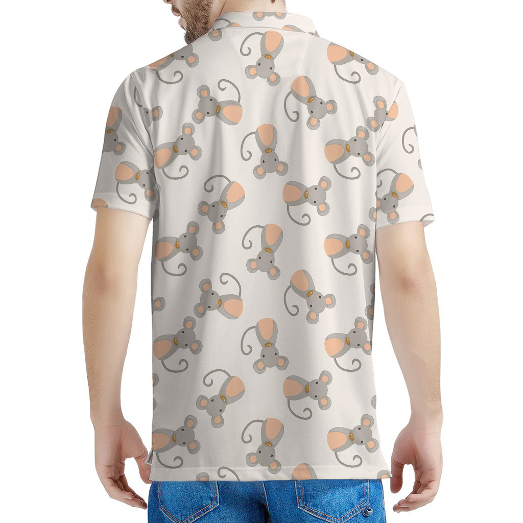 Little Rat Pattern Print Men's Polo Shirt