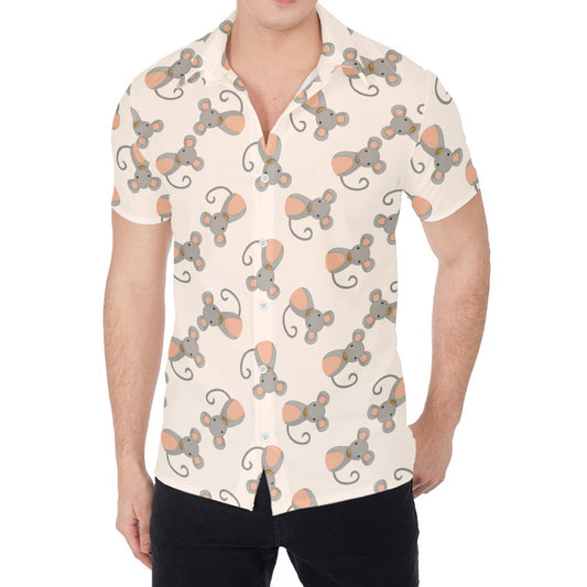 Little Rat Pattern Print Men's Shirt