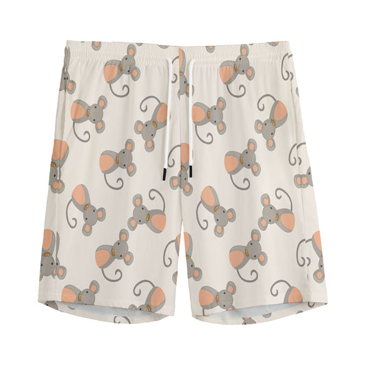Little Rat Pattern Print Men's Sports Shorts