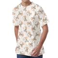 Little Rat Pattern Print Men's Velvet T-Shirt