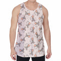 Little Rat Pattern Print Men's Velvet Tank Top