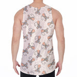 Little Rat Pattern Print Men's Velvet Tank Top