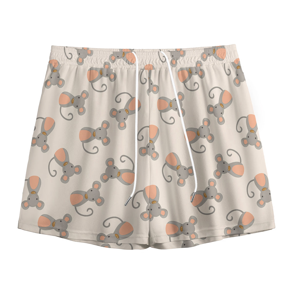 Little Rat Pattern Print Mesh Shorts