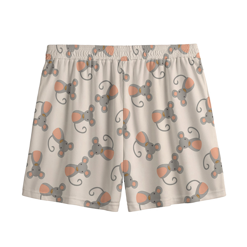 Little Rat Pattern Print Mesh Shorts