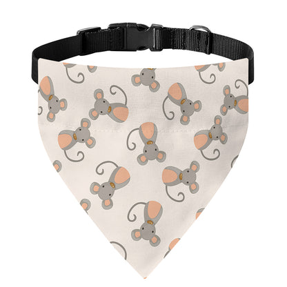 Little Rat Pattern Print Over The Collar Dog Bandana