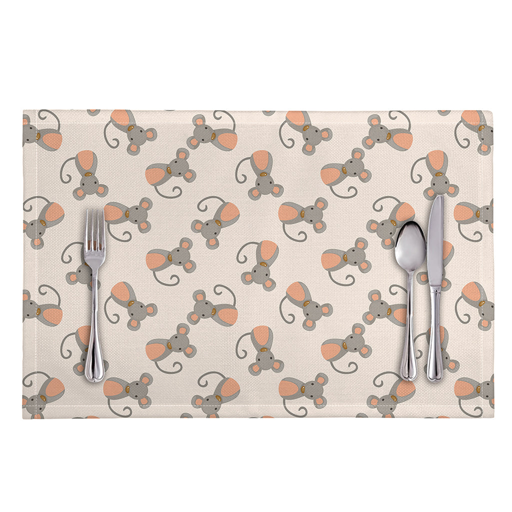 Little Rat Pattern Print Placemat