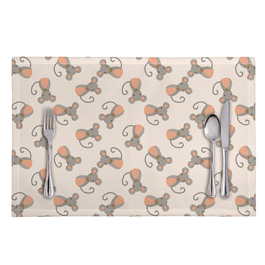 Little Rat Pattern Print Placemat