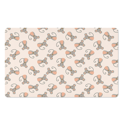 Little Rat Pattern Print Polyester Doormat