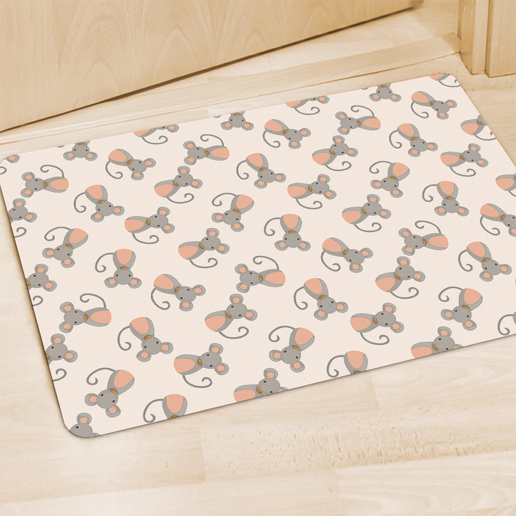 Little Rat Pattern Print Polyester Doormat