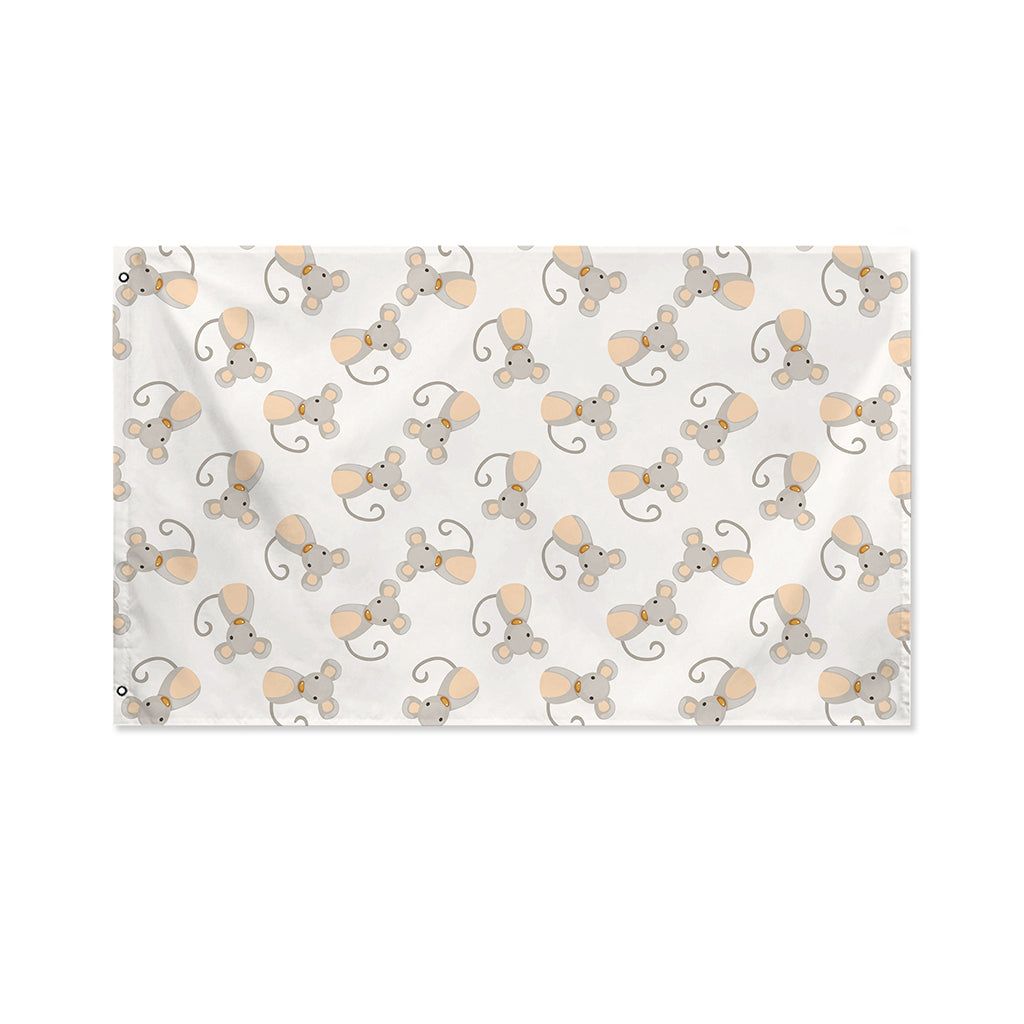 Little Rat Pattern Print Polyester Flag