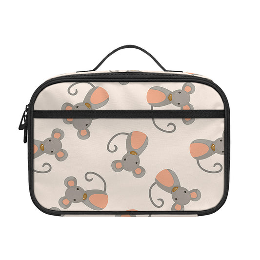 Little Rat Pattern Print Portable Lunch Bag