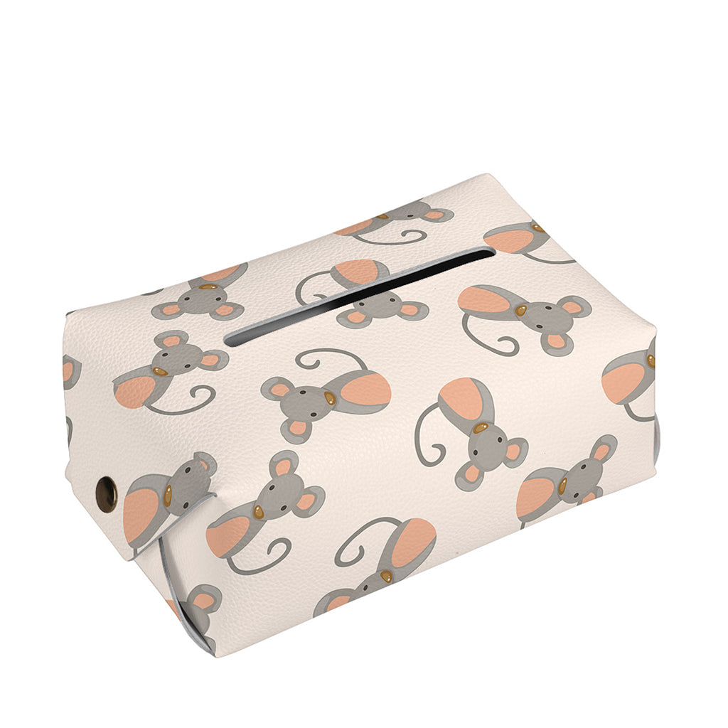 Little Rat Pattern Print Rectangle Tissue Box Cover