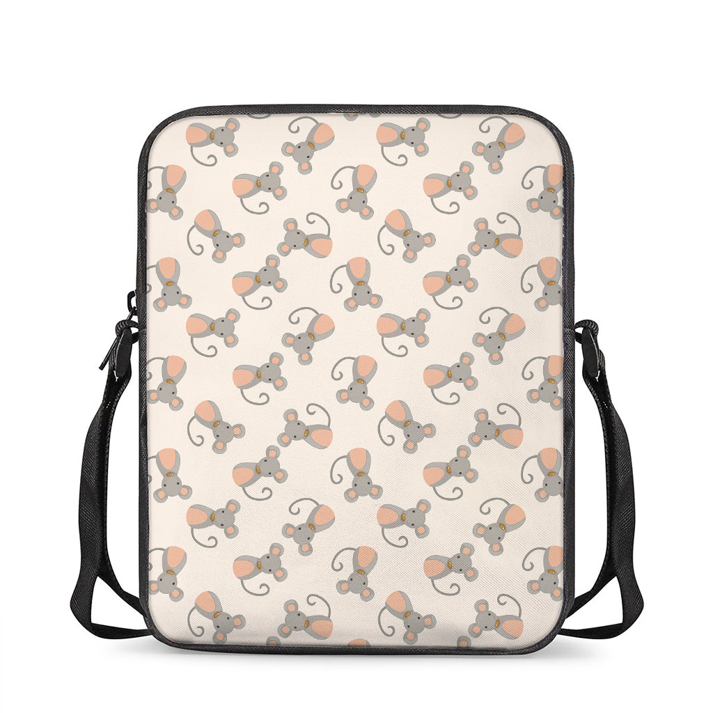 Little Rat Pattern Print Rectangular Crossbody Bag