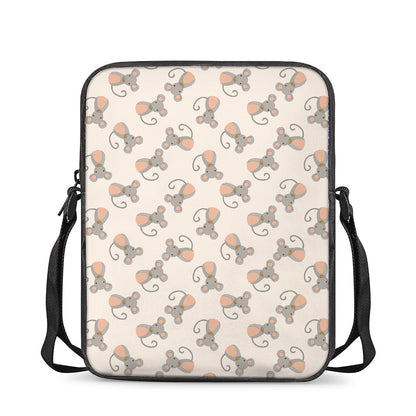 Little Rat Pattern Print Rectangular Crossbody Bag