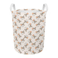 Little Rat Pattern Print Round Laundry Basket