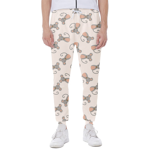 Little Rat Pattern Print Scuba Joggers