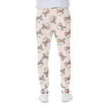 Little Rat Pattern Print Scuba Joggers