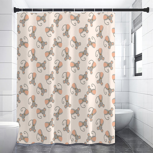 Little Rat Pattern Print Shower Curtain