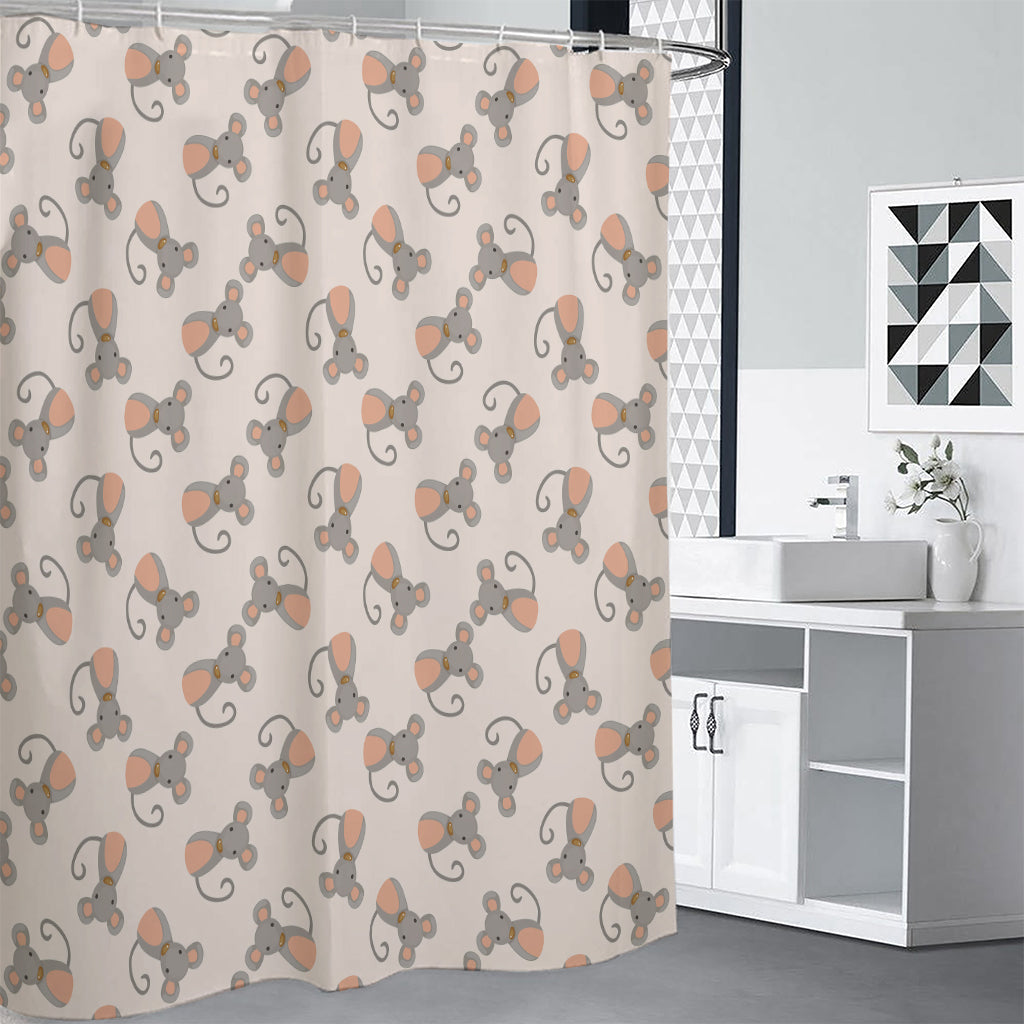 Little Rat Pattern Print Shower Curtain