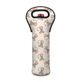 Little Rat Pattern Print Single Neoprene Wine Tote
