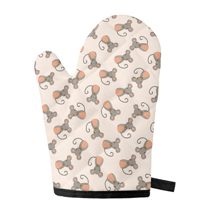 Little Rat Pattern Print Single Oven Mitt