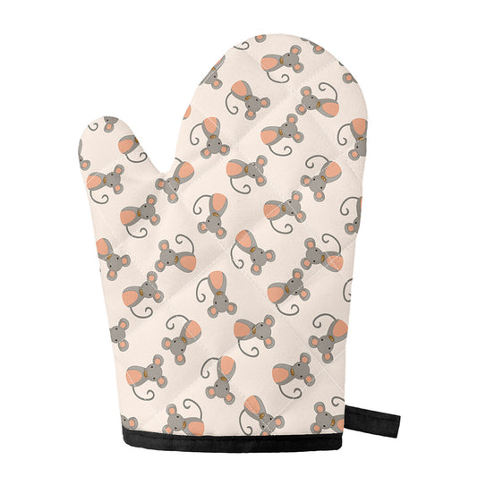 Little Rat Pattern Print Single Oven Mitt