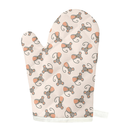 Little Rat Pattern Print Single Oven Mitt