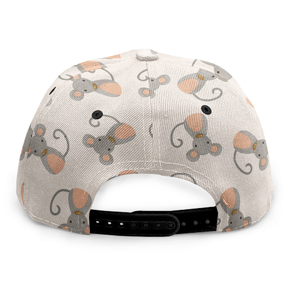 Little Rat Pattern Print Snapback Cap