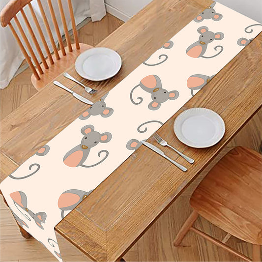 Little Rat Pattern Print Table Runner