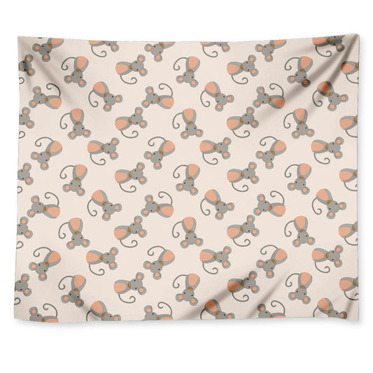 Little Rat Pattern Print Tapestry
